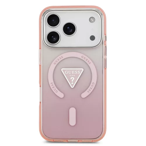 Guess - IML Átmenetes Háromszög Logó MagSafe (GUHMP17LHGTMLCGP) - iPhone 17 Pro - Rózsaszín