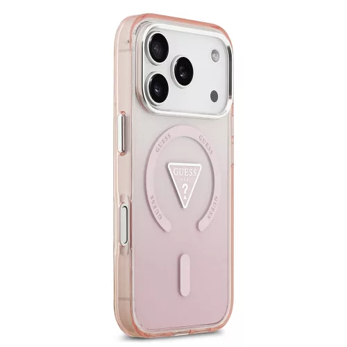 Guess - IML Átmenetes Háromszög Logó MagSafe (GUHMP17LHGTMLCGP) - iPhone 17 Pro - Rózsaszín