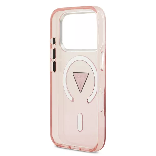 Guess - IML Átmenetes Háromszög Logó MagSafe (GUHMP17LHGTMLCGP) - iPhone 17 Pro - Rózsaszín