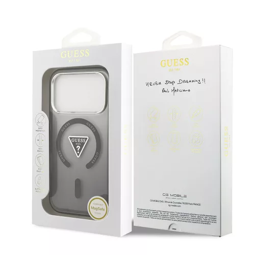 Guess - IML Átmenetes Háromszög Logó MagSafe (GUHMP17XHGTMLCGK) - iPhone 17 Pro Max - Fekete