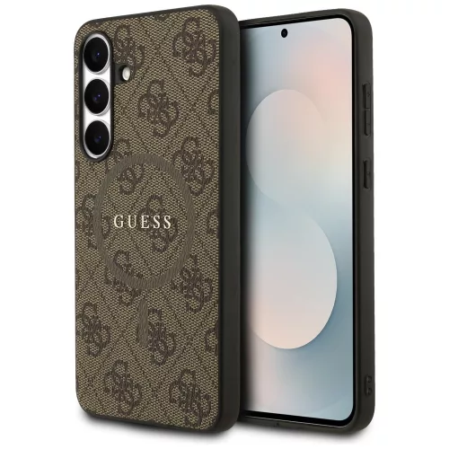 Guess - 4G Gyűrű Klasszikus Logó MagSafe (GUHMS25FEG4GFRW) - Samsung Galaxy S25 FE - Barna