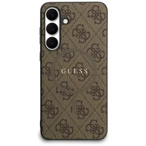 Guess - 4G Gyűrű Klasszikus Logó MagSafe (GUHMS25FEG4GFRW) - Samsung Galaxy S25 FE - Barna