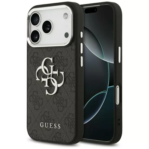 Guess - Keménytok Nagy 4G Klasszikus Logó (GUHCP17XP4G4SMCK) - iPhone 17 Pro Max - Fekete