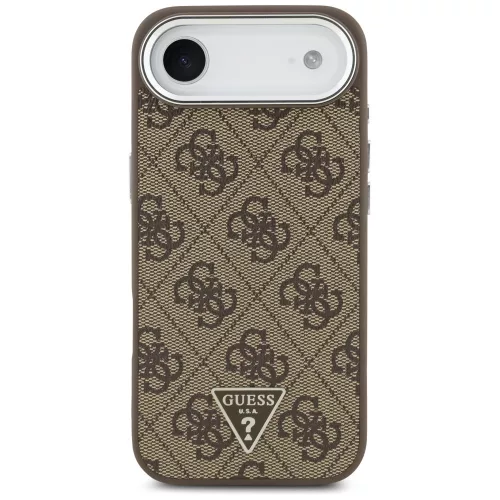Guess - Keménytok 4G Háromszög Logó MagSafe (GUHMP17MP4TSRCMW) - iPhone 17 Air - Barna