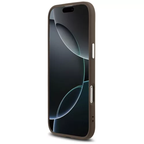 Guess - Keménytok 4G Háromszög Logó MagSafe (GUHMP17MP4TSRCMW) - iPhone 17 Air - Barna
