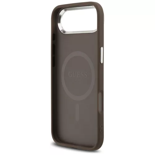 Guess - Keménytok 4G Háromszög Logó MagSafe (GUHMP17MP4TSRCMW) - iPhone 17 Air - Barna