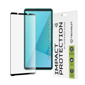   Techsuit - 111D Full Cover / Full Glue üvegfólia - Sony Xperia 10 VII - Fekete széllel