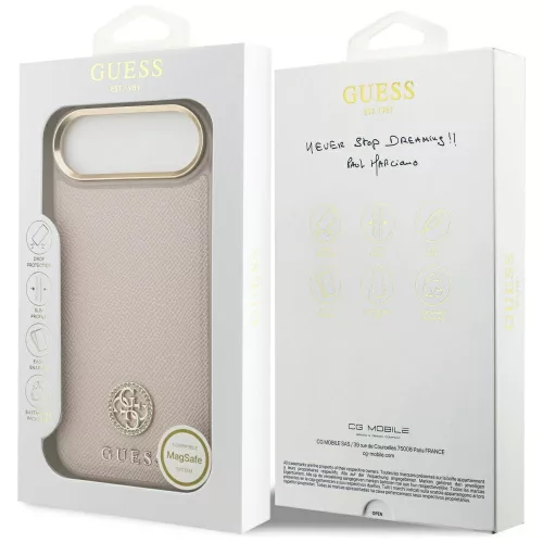 Guess - Strassz Logó MagSafe (GUHMP17MPGCRMDEP) - iPhone 17 Air - Rózsaszín