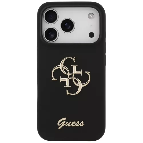 Guess - Silicone Big 4G Script (GUHCP17LSC4GSMK) - iPhone 17 Pro - Black