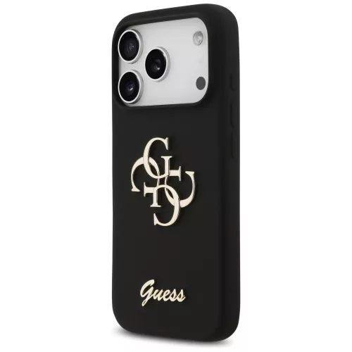 Guess - Silicone Big 4G Script (GUHCP17LSC4GSMK) - iPhone 17 Pro - Black