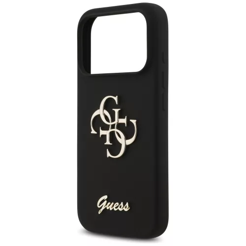 Guess - Szilikon Nagy 4G Felirat (GUHCP17LSC4GSMK) - iPhone 17 Pro - Fekete