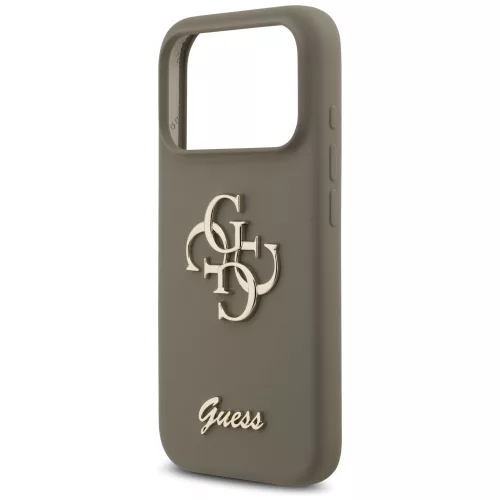 Guess - Silicone Big 4G Script (GUHCP17LSC4GSMW) - iPhone 17 Pro - Brown