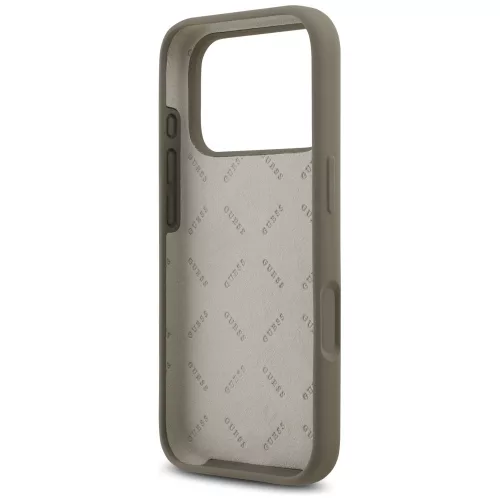 Guess - Szilikon Nagy 4G Felirat (GUHCP17LSC4GSMW) - iPhone 17 Pro - Barna