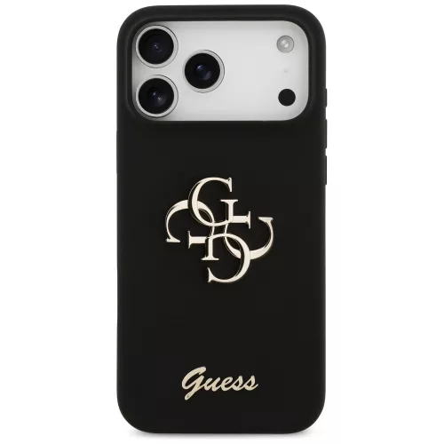 Guess - Silicone Big 4G Script (GUHCP17XSC4GSMK) - iPhone 17 Pro Max - Black