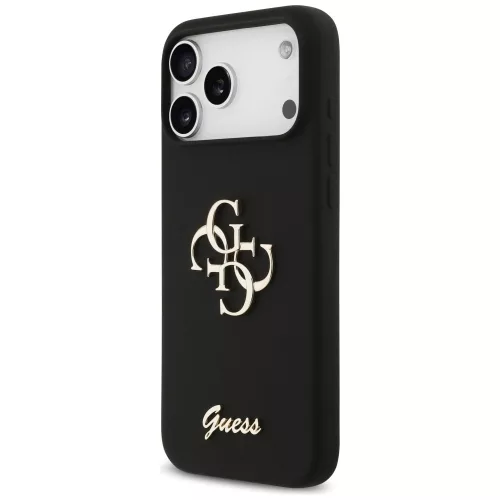 Guess - Silicone Big 4G Script (GUHCP17XSC4GSMK) - iPhone 17 Pro Max - Black