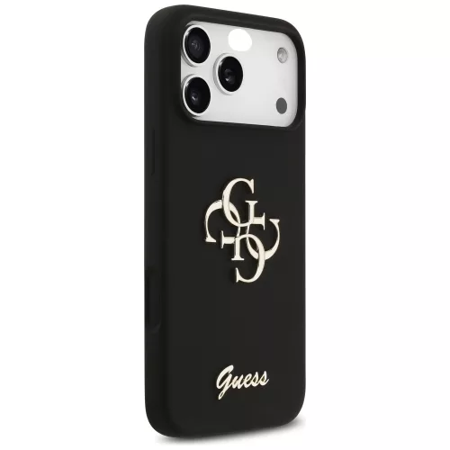 Guess - Silicone Big 4G Script (GUHCP17XSC4GSMK) - iPhone 17 Pro Max - Black