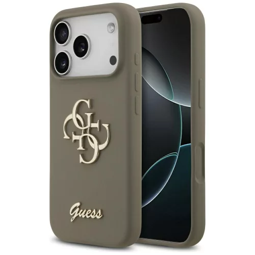 Guess - Szilikon Nagy 4G Felirat (GUHCP17XSC4GSMW) - iPhone 17 Pro Max - Barna