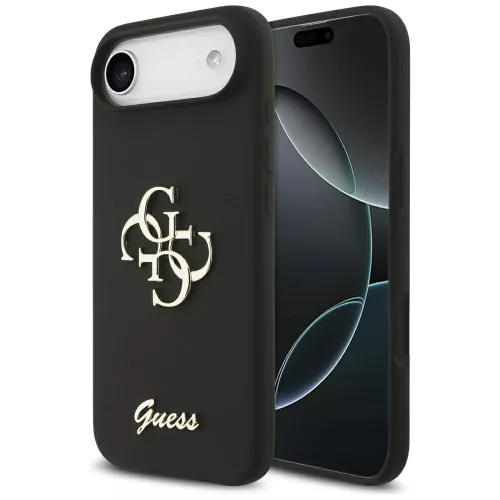 Guess - Szilikon Nagy 4G Felirat (GUHCP17MSC4GSMK) - iPhone 17 Air - Fekete