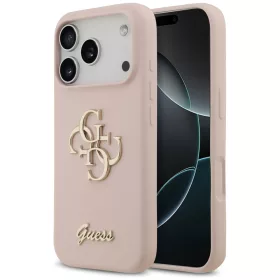   Guess - Silicone Big 4G Script (GUHCP17LSC4GSMP) - iPhone 17 Pro - Light Pink
