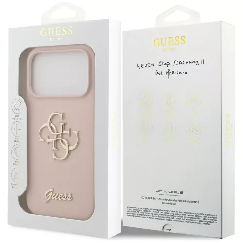 Guess - Silicone Big 4G Script (GUHCP17LSC4GSMP) - iPhone 17 Pro - Light Pink