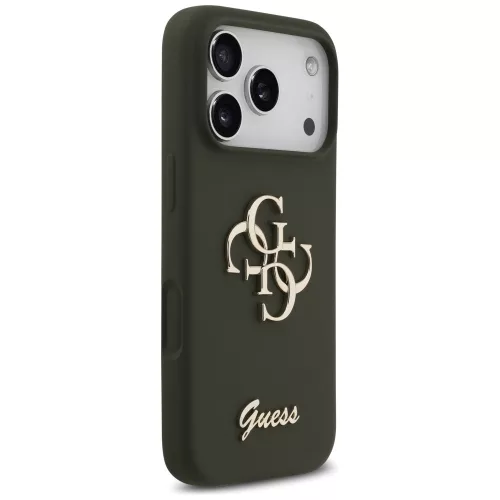 Guess - Silicone Big 4G Script (GUHCP17XSC4GSMA) - iPhone 17 Pro Max - Khaki
