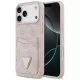 Guess - Keménytok 4G Dupla Kártyatartós Háromszög (GUHCP17LP4TPP) - iPhone 17 Pro - Rózsaszín