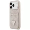 Guess - Keménytok 4G Dupla Kártyatartós Háromszög (GUHCP17LP4TPP) - iPhone 17 Pro - Rózsaszín