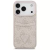 Guess - Keménytok 4G Dupla Kártyatartós Háromszög (GUHCP17LP4TPP) - iPhone 17 Pro - Rózsaszín