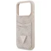 Guess - Keménytok 4G Dupla Kártyatartós Háromszög (GUHCP17LP4TPP) - iPhone 17 Pro - Rózsaszín