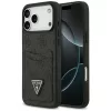 Guess - Keménytok 4G Dupla Kártyatartós Háromszög (GUHCP17XP4TPK) - iPhone 17 Pro Max - Fekete