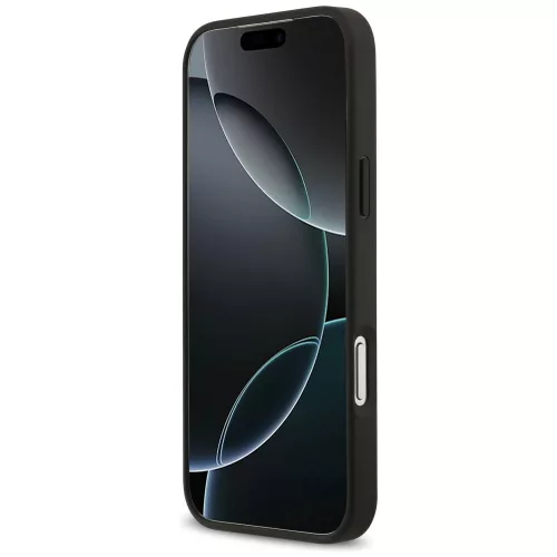 Guess - Keménytok 4G Dupla Kártyatartós Háromszög (GUHCP17XP4TPK) - iPhone 17 Pro Max - Fekete
