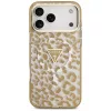 Guess - Leopárdmintás Csillámos MagSafe (GUHMP17LHLEGTGLW) - iPhone 17 Pro - Barna