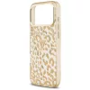 Guess - Leopárdmintás Csillámos MagSafe (GUHMP17LHLEGTGLW) - iPhone 17 Pro - Barna
