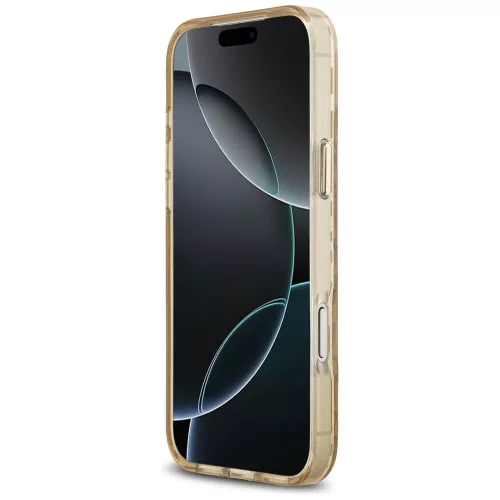 Guess - Leopárdmintás Csillámos MagSafe (GUHMP17LHLEGTGLW) - iPhone 17 Pro - Barna