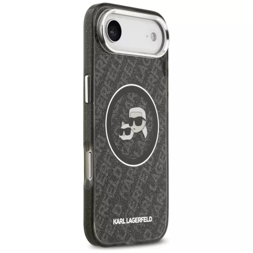 Karl Lagerfeld - IML Glitter K&C Heads Logo MagSafe (KLHMP17MHMKBKCHOK) - iPhone 17 Air - Black