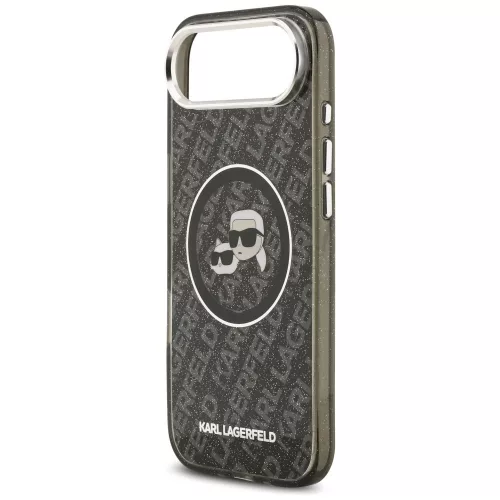 Karl Lagerfeld - IML Glitter K&C Heads Logo MagSafe (KLHMP17MHMKBKCHOK) - iPhone 17 Air - Black