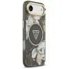 Guess - IML Fém Csillámos Virágos Háromszög MagSafe (GUHMP17MHFLPEDK) - iPhone 17 Air - Fekete