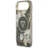 Guess - IML Fém Csillámos Virágos Háromszög MagSafe (GUHMP17MHFLPEDK) - iPhone 17 Air - Fekete