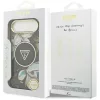 Guess - IML Fém Csillámos Virágos Háromszög MagSafe (GUHMP17MHFLPEDK) - iPhone 17 Air - Fekete