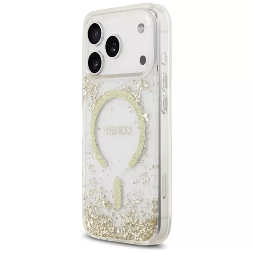 Guess - Gyanta Aljú Csillámos MagSafe (GUHMP17LRGRGED) - iPhone 17 Pro - Arany