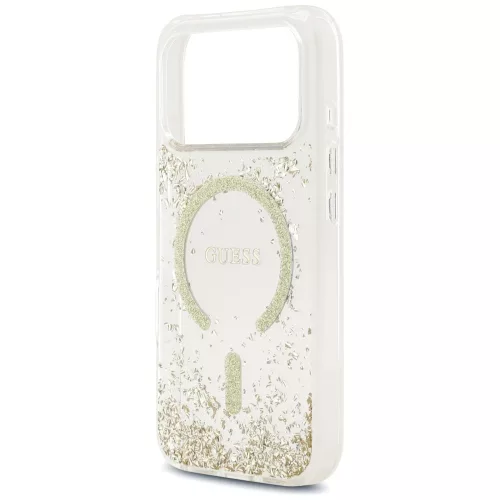 Guess - Gyanta Aljú Csillámos MagSafe (GUHMP17LRGRGED) - iPhone 17 Pro - Arany