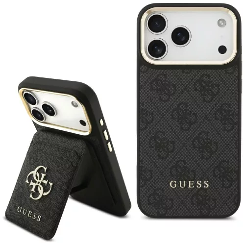 Guess - Kártyatartós 4G MagSafe (GUBPHCP17XP4SM4MCK) - iPhone 17 Pro Max - Fekete