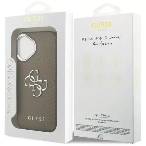 Guess - Hardcase Grained Big 4G Classic Logo (GUHCP17SPG4SMCEW) - iPhone 17 - Brown