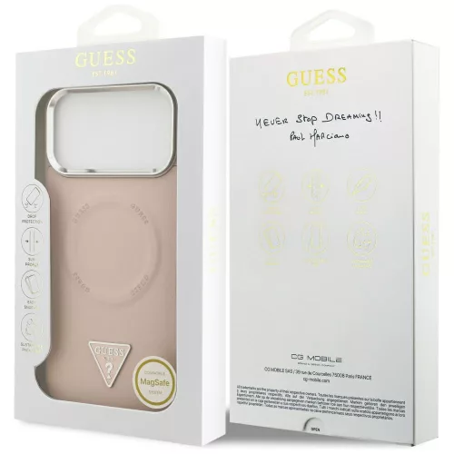 Guess - Hardcase Triangle Logo MagSafe (GUHMP17LPSDTSCMP) - iPhone 17 Pro - Pink