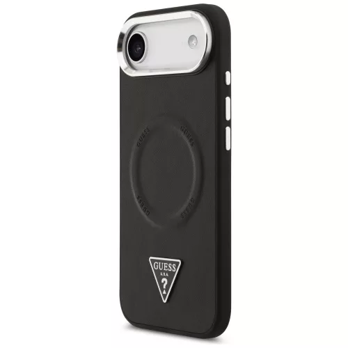 Guess - Keménytok Háromszög Logó MagSafe (GUHMP17MPSDTSCMK) - iPhone 17 Air - Fekete