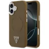 Guess - Keménytok Háromszög Logó MagSafe (GUHMP17SPSDTSCMW) - iPhone 17 - Barna
