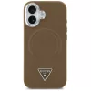 Guess - Keménytok Háromszög Logó MagSafe (GUHMP17SPSDTSCMW) - iPhone 17 - Barna