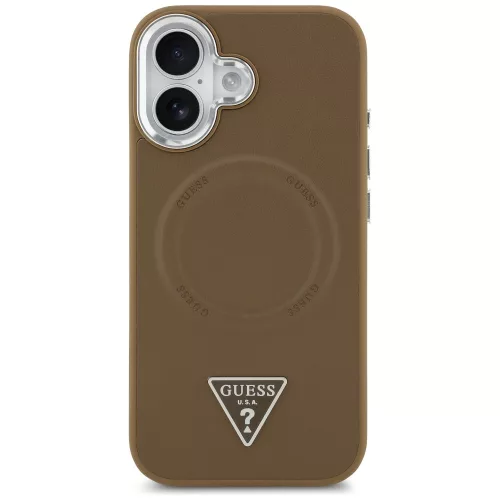 Guess - Hardcase Triangle Logo MagSafe (GUHMP17SPSDTSCMW) - iPhone 17 - Brown