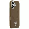 Guess - Keménytok Háromszög Logó MagSafe (GUHMP17SPSDTSCMW) - iPhone 17 - Barna