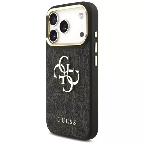 Guess - Nagy 4G Klasszikus Logó Nagy Fémpántos Gombokkal (GUHCP17LP4G4BCSK) - iPhone 17 Pro - Fekete